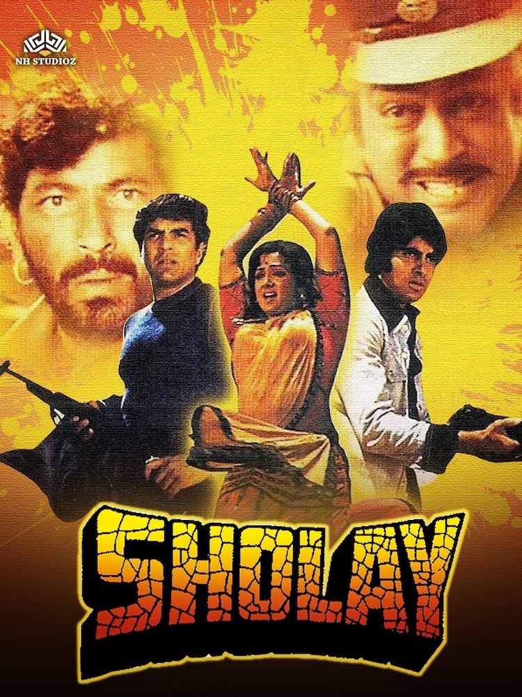 A poster of Sholay