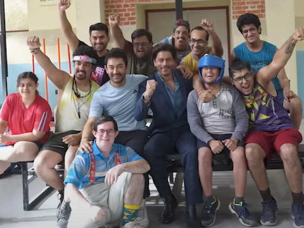 WATCH: Shah Rukh Khan Engages In Heartwarming Moments With Aamir Khan And Sitaare Zameen Par's Cast