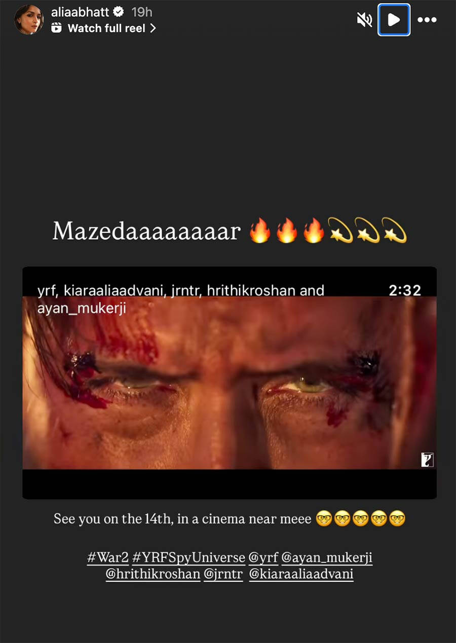 Alia Bhatt War 2 Story