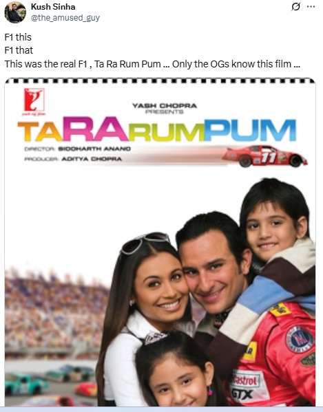 Fans compare Ta Ra Rum Pum to F1
