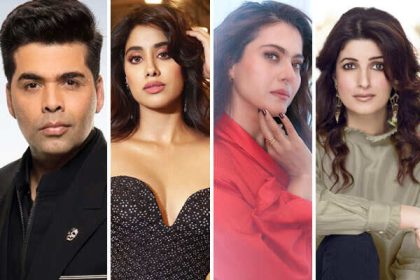Karan Johar Jahnvi Kapoor, Kajol and Twinkle Khanna