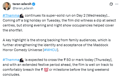 screenshot202025-10-2320121131 Thamma box office