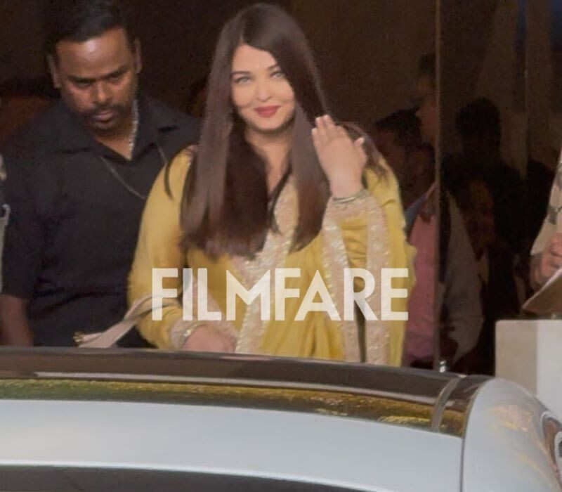 Aishwarya Rai Bachchan returned to Mumbai on Tuesday after attending the 100th birth anniversary celebration of Bhagawan Sri